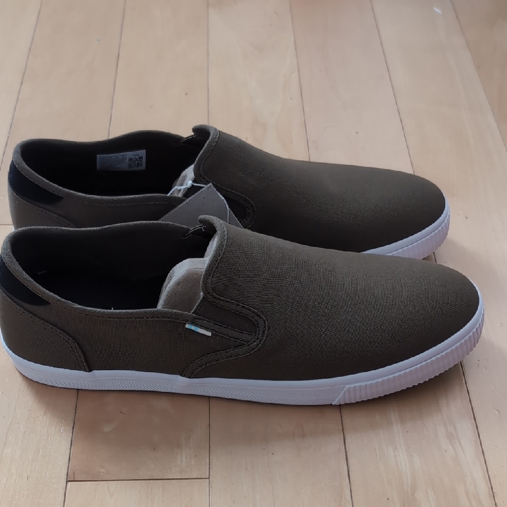 New Tom's Men's Baja Slip-On Canvas Shoes - Olive